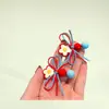 Elástico de Cabelo Fada da Gota de Chuva Cereja para Meninas, Corda de Cabelo com Laço, Elástico de Alta Elasticidade, Elástico de Celebridade da Internet para Crianças
