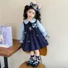 Vestido para Niña Conjunto de Primavera Infantil Vestido de Policía Conejo Judy para Niños 2026 Modelo Nuevo Vestido de Princesa para Niña Pequeña Primavera y Otoño