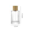 Botella de Perfume/Botella Vacía de 100 ml en Stock con Empaque, Botella de Vidrio Cilíndrica para Perfume, Botella con Atomizador Recargable, Impuestos Incluidos