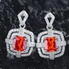 Collar con colgante de papalacha cuadrado con diseño inferior resistente y anillo de diamante azul, pendientes de tesoro de color esmeralda, ideal para mujeres