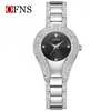 Reloj Popular Transfronterizo Ofns, Reloj de Diseño Impermeable de Moda de Lujo Ligero, Reloj de Cuarzo de Alta Gama de Lujo para Mujer Incrustado con Diamantes