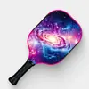 Raqueta de pickleball con cielo estrellado cósmico transfronterizo, fibra de vidrio, grado profesional, para deportes al aire libre, diseño elegante, raqueta de pickleball hecha a medida