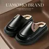 Pantuflas de algodón para hombre, nuevo estilo otoño/invierno 2026, pantuflas antideslizantes para interior para personas mayores, diseño simple, adecuadas para parejas, con diseño de punta cerrada, también disponibles para mujer