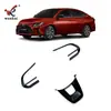 Adecuado para Toyota 23 Yaris Ativ Volante Modificado Tiras Brillantes Decorativas Vios Parche de Botón Especial