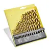 Juego de 13 Brocas Helicoidales de Acero de Alta Velocidad Recubiertas de Titanio, Juego Combinado de 19 Brocas Helicoidales Recubiertas de Titanio para Perforar Madera y Plástico