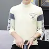 Venta Caliente Transfronteriza Suéter de Punto Grueso Cómodo para Hombre con Cuello Semi Alto de Piel Sintética Fábrica Directa de Prendas de Punto para Hombre