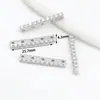 Cobre Banhado a Ouro 18K com Incrustação de Zircônia, Conserva a Cor, Fio de Pérolas Multicamadas com Cinco Furos, Acessório para Joias Retangular Feito à Mão DIY D43