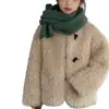 Suéter de lana de cordero para niños 2026 nuevo estilo ropa de niña engrosada otoño e invierno cálido abrigo moda top