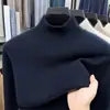 Bestseller de Douyin Suéter de Media Altura para Hombre Estilo Old Money Artículo de Moda para Jóvenes y de Mediana Edad Versátil Punto de Lujo Ligero de Manga Larga