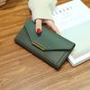 Billetera 2024 Nueva Estilo Coreano para Mujer Moda Distintiva Larga Pequeña Fresca Multifunción Hebilla Estilo Japonés y Coreano Retro Delgada Billetera para Monedas
