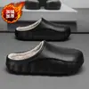 Pantuflas de Algodón Transfronterizas para Hombre Uso en Casa de Invierno Con Felpa Gruesa Cálida EVA Antideslizante Impermeable Suela Suave Par de Zapatos de Algodón tipo Birkenstock