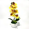 Decoração de Planta de Mesa Borboleta Orquídea Artificial de 7 Peças Transfronteiriça para Arranjo de Mesa de Cerimônia de Casamento, Bonsai de Flor Artificial