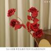 5 Piezas de Pequeñas Flores Artificiales de Rosa Veneciana con Bordes Rizados para Decoración de Escena de Boda de Hotel, Arreglo Floral de Guirnalda Estilo Europeo al por Mayor