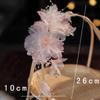 Acessório de cabeça Hanfu enfeites de flor presilha de cabelo feminina acessórios de traje antigo estilo fada par de presilhas estilo nacional grampo de cabelo de fio de seda flor acessórios de cabelo antigos