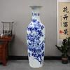 Jarrón de cerámica azul y floral de Jingdezhen, decoración china para mueble de TV, sala de estar, regalo