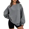 Comercio exterior primavera, otoño e invierno unisex ajuste holgado sudadera deportiva cuello redondo pullover manga larga top casual