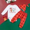 Ropa Navideña de Otoño e Invierno para Bebés Recién Nacidos, Sudadera con Capucha de Ciervo Navideño de Dibujos Animados, Pantalones, Conjunto con Capucha para Bebés