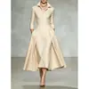 Otoño/Invierno 2026 Estación Independiente Transfronteriza Moda Femenina Nueva Europea y Americana Elegante Vestido de Manga Larga Ajustado con Cuello en V