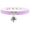 Collar con Colgante de Campana de Cuero PU para Pareja Coreana Cadena de Collar Joyería Accesorios Cortos para Mujer Cadena de Collar