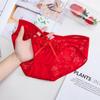 Novo Produto 2024 Ano do Zodíaco Roupa Íntima Vermelha Grande Roupa Íntima Festiva Renda Calcinhas Femininas Venda Direta de Fábrica no Atacado