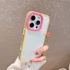 Capa de celular de três em um em cores contrastantes para Apple iPhone16PROMAX furo grande 15 tendência 14/13 fosca 11