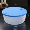 Caja de Almuerzo Gruesa para Microondas de Plástico Redonda Recipiente Crisper Congelado para Refrigerador Caja de Calentamiento para Microondas