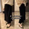 Vestido Negro Pequeño Hepburn de Flujo Brillante Falda Larga de Terciopelo Cola de Pez Forrada de Felpa para Mujer S1023R