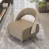 Taburete Giratorio para Sala de Estar con Ruedas, Silla con Respaldo, Silla Individual de Lujo Ligero para Ocio, Taburete Pequeño Giratorio, Taburete Bajo para Cambiar Zapatos