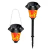 Luz de Chama Solar Paisagem Dinâmica de Pátio Luz de Jardim LED Plugue de Gramado Externo Luz Super Brilhante Luz e Sombra Dinâmicas