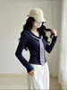 Camiseta de manga larga, nueva colección otoño/invierno, diseño a rayas con detalles de corbata, corte ajustado, a la moda, estilo preppy, hombro normal, adecuada como capa interior, top para niñas