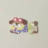 Nuevo Dibujo Animado de Primavera Cachorro Saltando Accesorios Acrílicos Hechos a Mano Material DIY Parche Lindo para Cabeza Venta al por Mayor