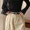 2026 Nuevo Estilo Cinturón Fino de Cuero con Lazo para Mujer, Versátil Accesorio de Cinturón Negro de Moda Coreana para Combinar con Jeans para Primavera y Verano