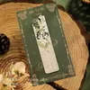 Marcador de Página Metálico Vazado Estilo Ins Pintura Famosa Floral Vintage Romântico Marcador de Página de Leitura com Padrão Floral de Alto Valor