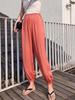 Pantalones de Linterna Frescos de Seda de Isla para Mujer Verano Delgados Sueltos Anti-mosquitos Protección Solar Aire Acondicionado Pantalones Caída Hada Frescos