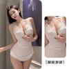 Lencería Sexy de Cuello Halter de Malla Pura Tentación que Revela el Pecho Espalda Descubierta Sexy Camisón Tentación Malla Transparente Pijama al por Mayor