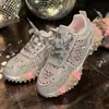 Zapatos tipo "Dad Shoes" de Talla Grande para Mujer, Nuevo Modelo Primavera y Otoño, Suela de Durian, Llenos de Brillantes Pedrería, Zapatos Deportivos Casuales para Mujer, Tenis Antideslizantes