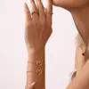 Pulsera Midouo Letra Corazón Mamma Zirconia Super Brillante Incrustada a Mano Elegante Nicho Nueva Joyería Europea y Americana