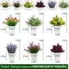 Plantas Simuladas de Venta Caliente Transfronteriza, Plantas Falsas, Plantas Verdes, Decoración para Interiores y Exteriores, Plantas en Maceta de Plástico, Pequeñas Plantas en Maceta de Eucalipto