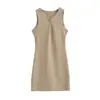3464- Saia Sexy Estilo Europeu Justa ao Corpo 2026 Primavera/Verão Novo Vestido Colete Emagrecedor Acinturado Feminino