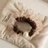 Accesorio para el Cabello Romántico con Perlas Redondas y Borde de Encaje, Goma para el Cabello Ultra-Hada Suave Que No Daña el Cabello, Banda para el Cabello para Moño Bajo, Cuerda para el Cabello Accesorio para el Cabello