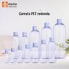 250 500 750 1000ml frasco plástico de ombro redondo frasco plástico transparente vazio gel de banho frasco líquido PET frasco