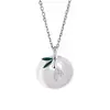 Nuevo Collar con Hebilla de Paz de Bambú Estilo Chinoiserie para Mujer, Gama Alta, Nuevo y Popular Moda Colgante de Jade como Regalo para Novia y Mejor Amiga