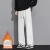 Calças retas simples estilo americano para homens, soltas e versáteis para outono e inverno, calças esportivas casuais que afinam