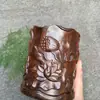 1. Porta lapiceros de madera maciza de sándalo negro con logotipo personalizable, tallado en madera de loto, porta lapiceros de madera, adorno de escritorio vintage, almacenamiento creativo