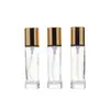 Mancha 30ml Cilíndrico Dorado Galvanizado Tapa Líquida Base de Maquillaje Cosméticos Loción Protectora Botella de Vidrio Perfume Cabezal de Spray Intercambiable