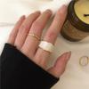 Plata de Ley 925 Crema Suave Francés Vintage Gota Esmalte Phnom Penh Estilo Pan Anillo Hecho a Mano de Alto Estilo
