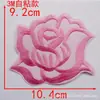 Tamanho pequeno, médio e grande autoadesivo bordado de flor de rosa adesivo de tecido patch branco patch decorativo para roupas flor de tecido acessórios de vestuário