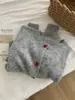 Cárdigan de punto de lana gris oscuro informal para mujer, Otoño e Invierno, Vintage, Suave, Cera, Cálido, Hebilla de Amor, Manga Raglán, Chaqueta Suéter