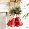 Colgantes Navideños Transfronterizos, Colgantes de Campana con Lazo Retro, Carrillones de Viento Abiertos de Hierro, Arreglos de Decoración Navideña
