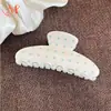 Grampo de cabelo estilo coreano cor creme com estampa de estrelas, fresco e jovial, adequado para penteados semi-presos, acessório de cabelo elegante para mulheres